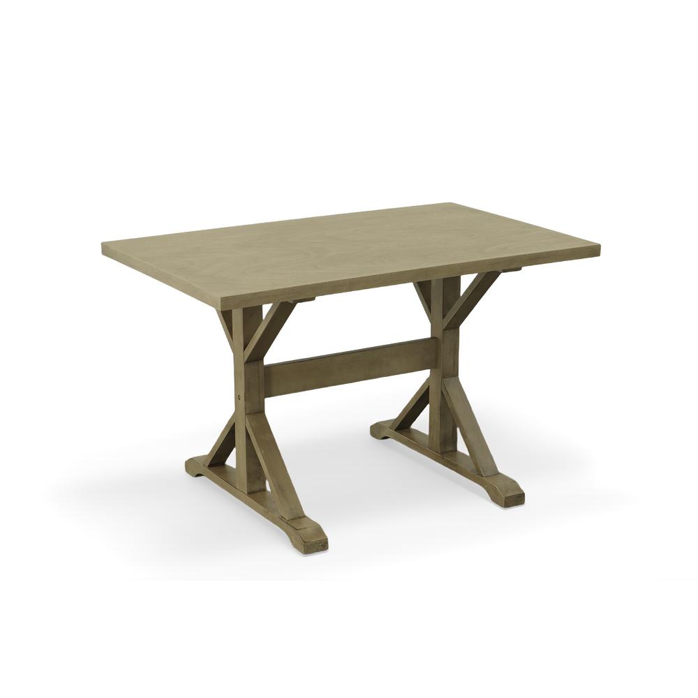 Florence Trestle Table - Weathered Gray. Picture 2