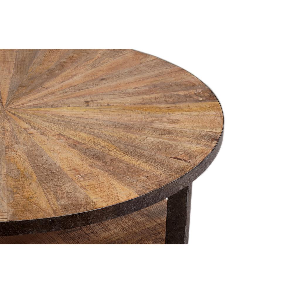 Chelsea Round Coffee Table - Natural. Picture 4