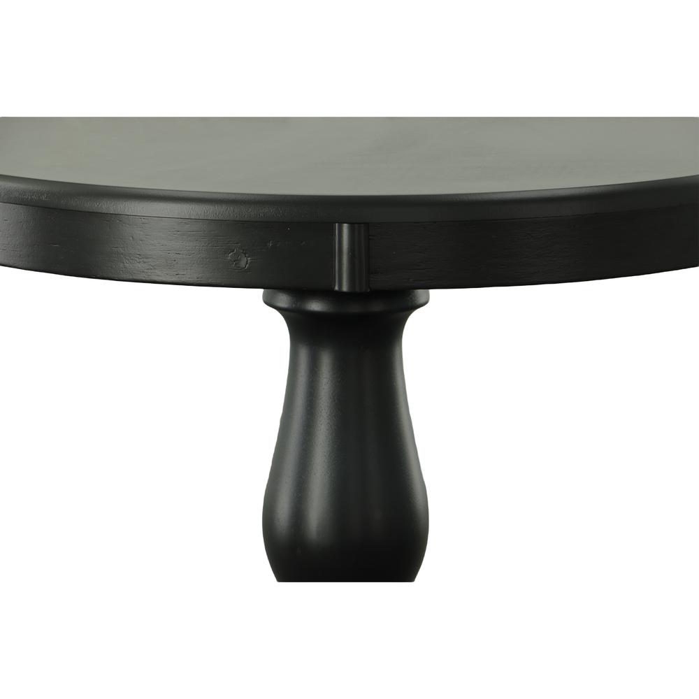Fairview 30" Round Pedestal Dining Table - Antique Black. Picture 4