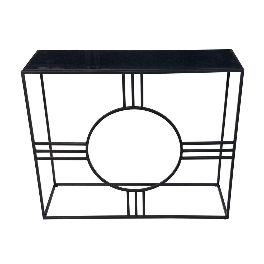 Marshall Console Table - Black Marble - Black. Picture 4