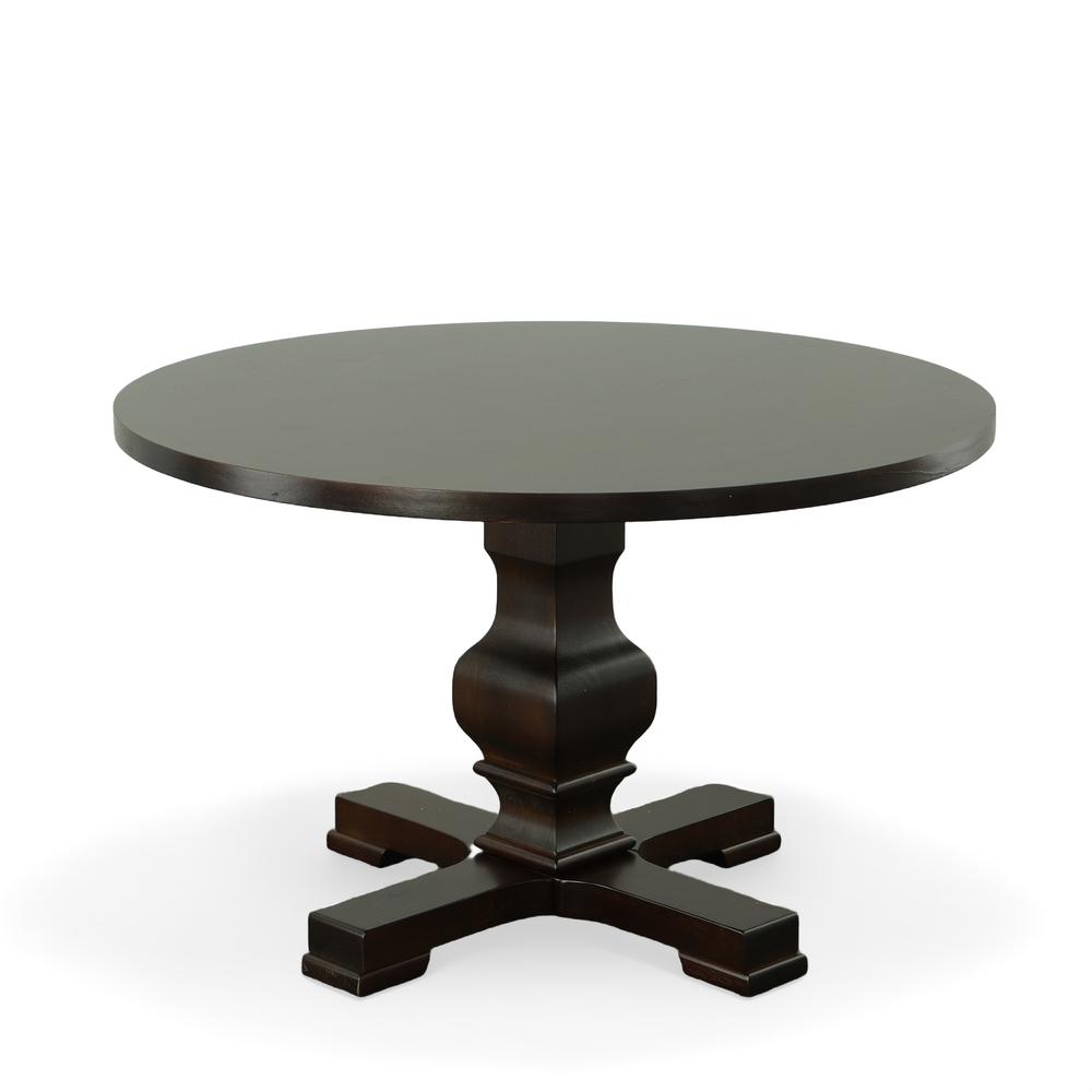 Carson 47" Round Pedestal Table - Espresso. Picture 1