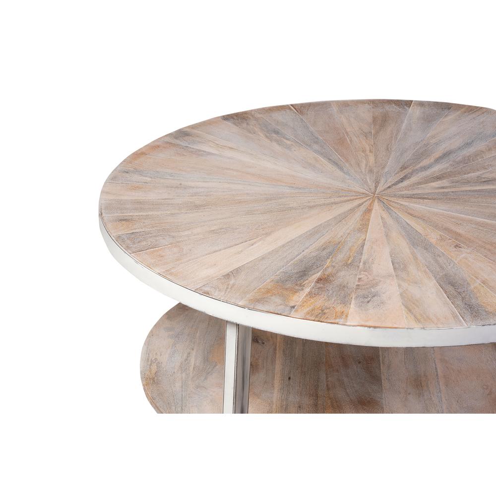 Chelsea Round Coffee Table - Whitewash. Picture 2