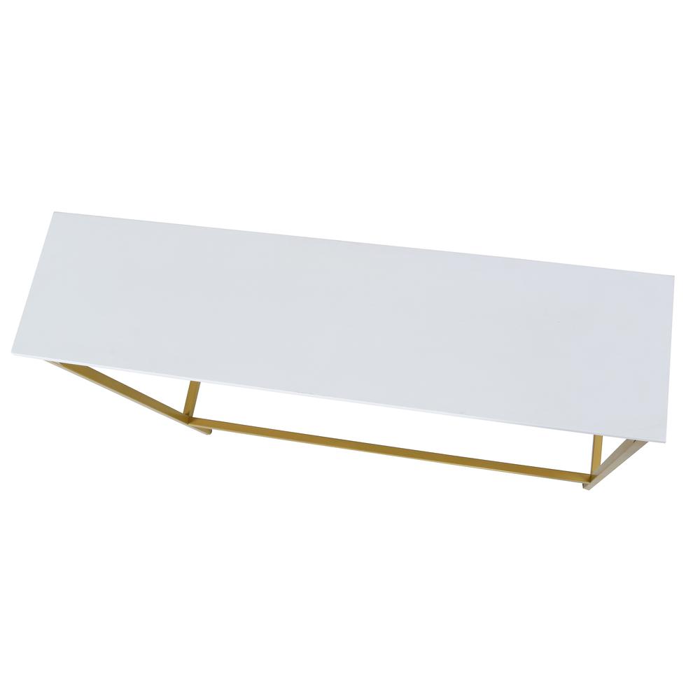 Slim Console Table - White/Gold. Picture 4