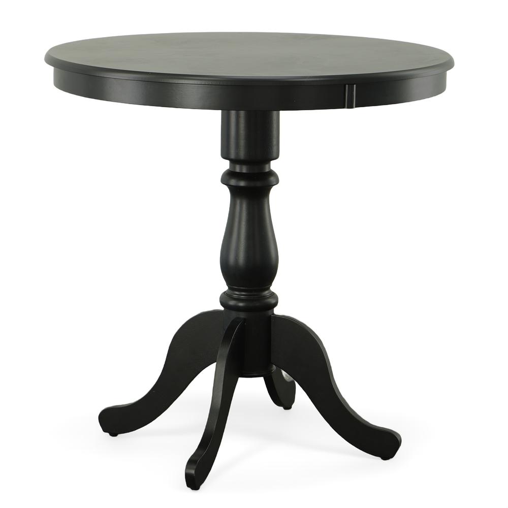Fairview 36" Round Pedestal Bar Table - Antique Black. Picture 2