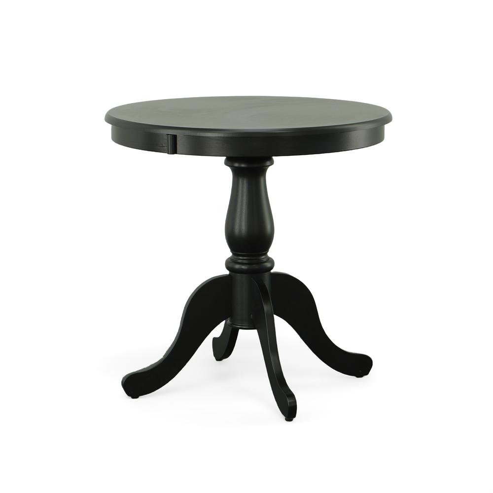 Fairview 30" Round Pedestal Dining Table - Antique Black. Picture 2