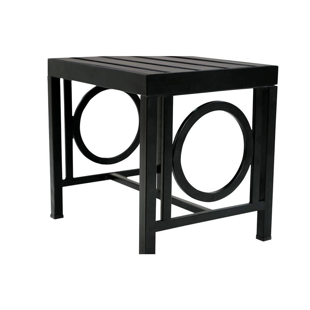 Grammercy Outdoor Side Table - Black. Picture 4