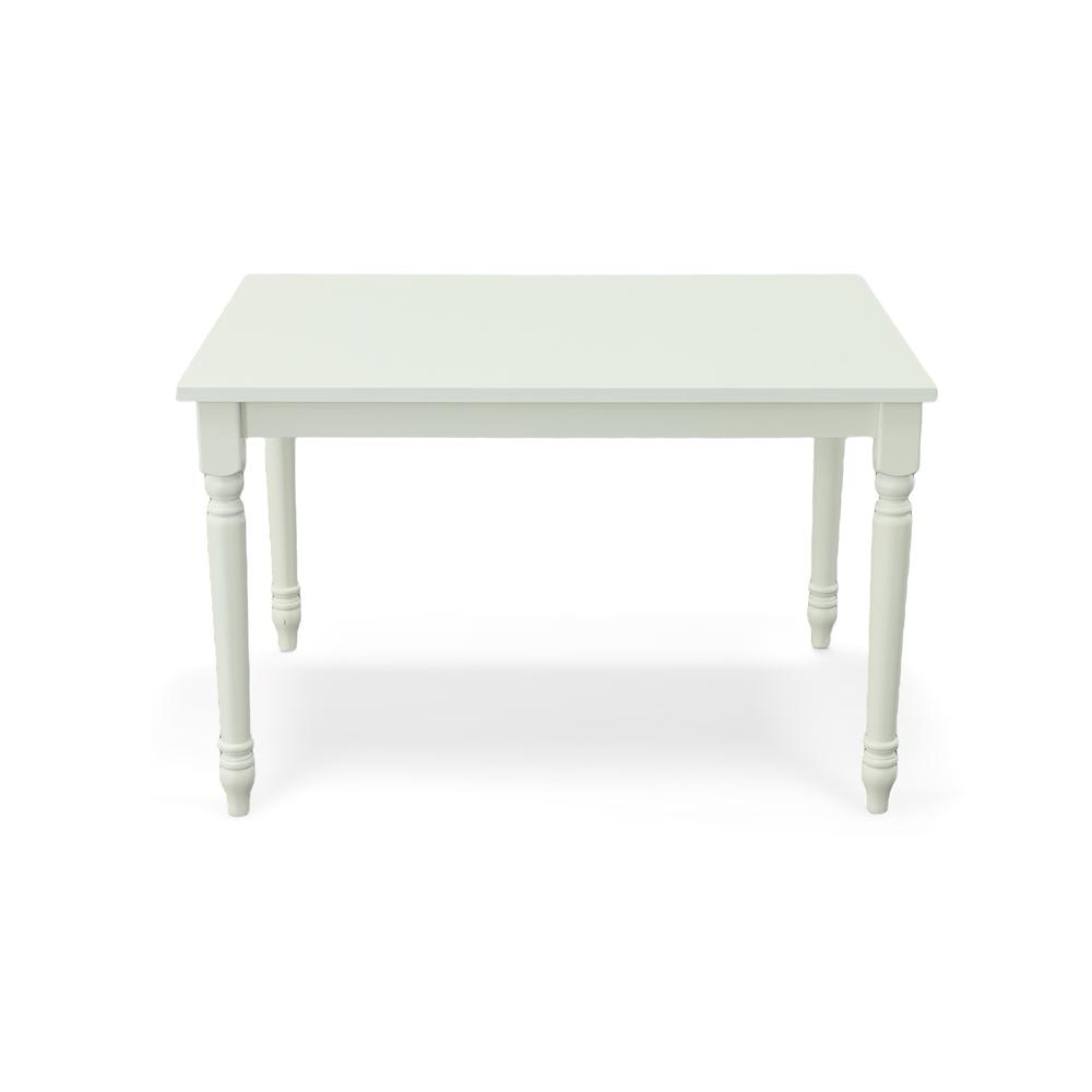 Draven Farmhouse Dining Table - Pure White. Picture 2