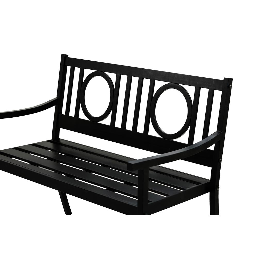 Gramercy Outdoor Bench - Black. Picture 5