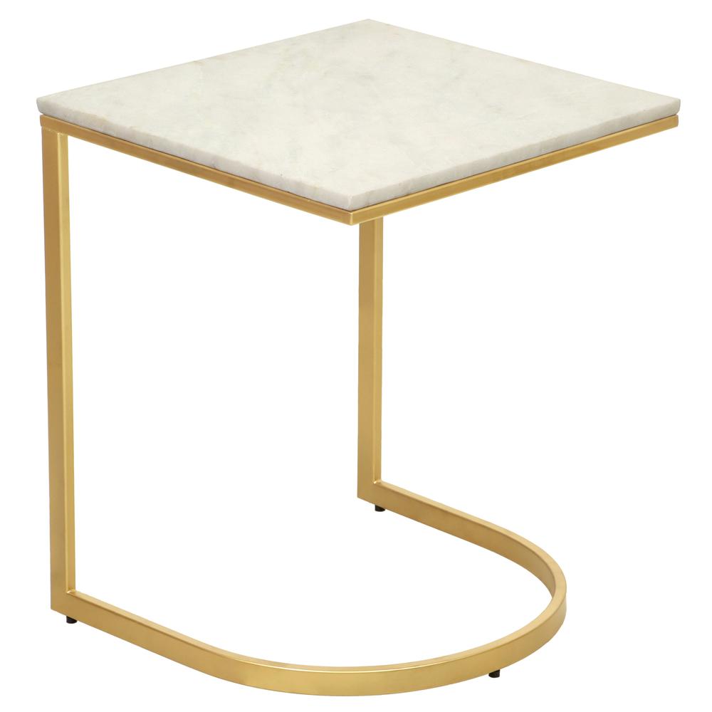 Lorelie Accent Table - White/Gold. Picture 1
