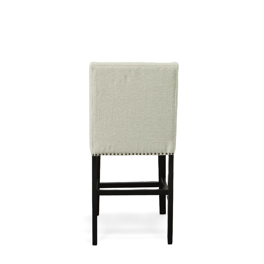 Laurant Upholstered 24" Counter Stool - Set of 2 - Espresso - Fawn Upholstery. Picture 3