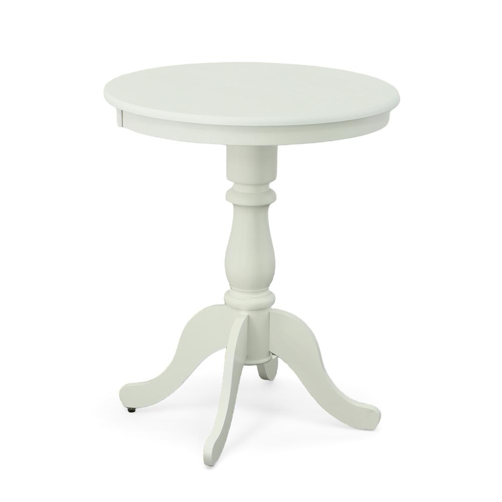 Fairview 30" Round Pedestal Bar Table - White. Picture 1