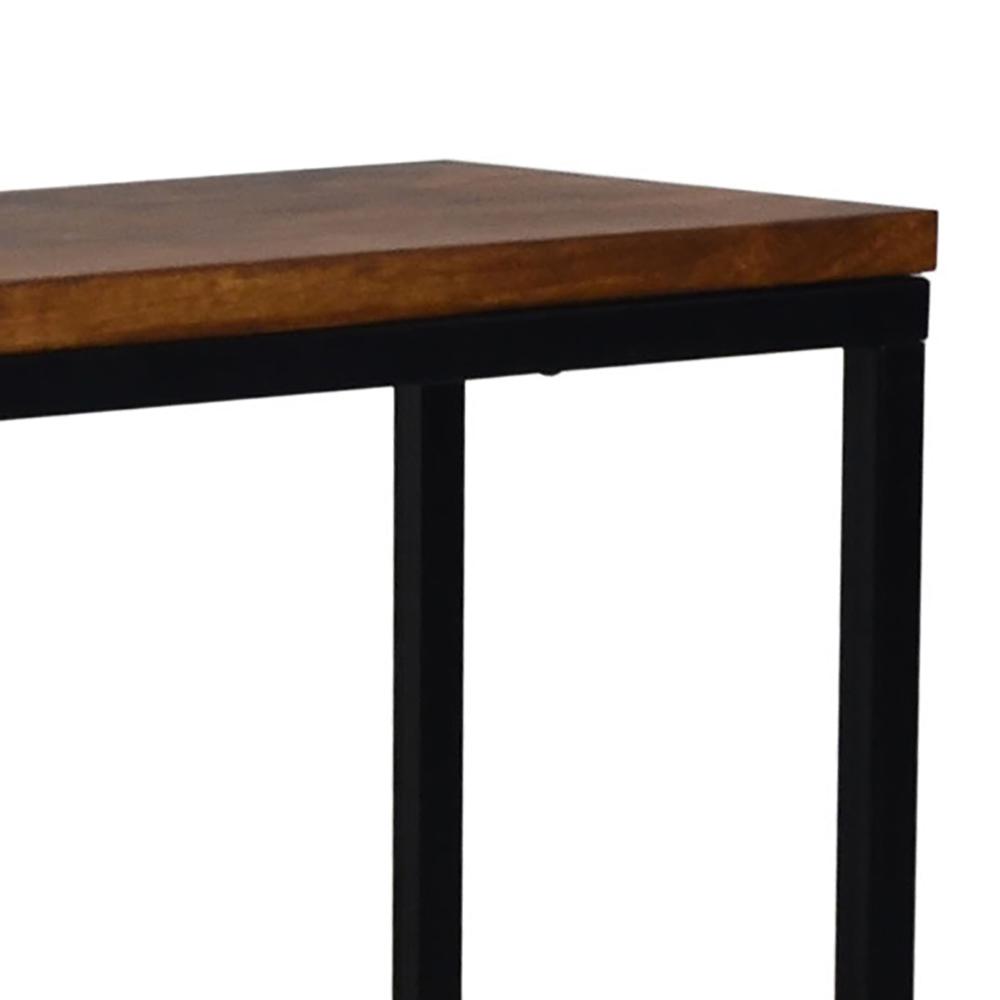 Ryan Console Table - Chestnut/Black. Picture 3
