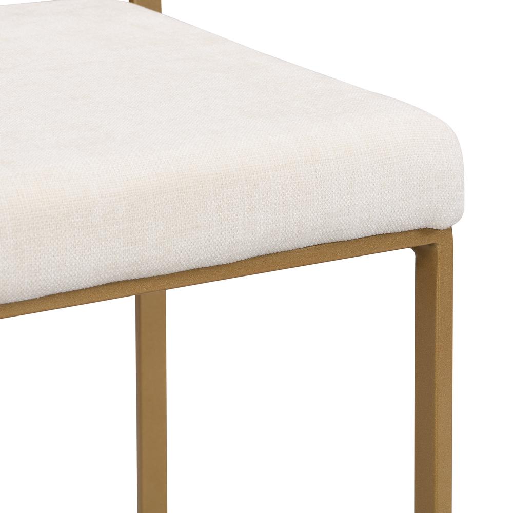 Lucien 25.25" Upholstered Counter Stool - Gold - Cream Upholstery. Picture 7