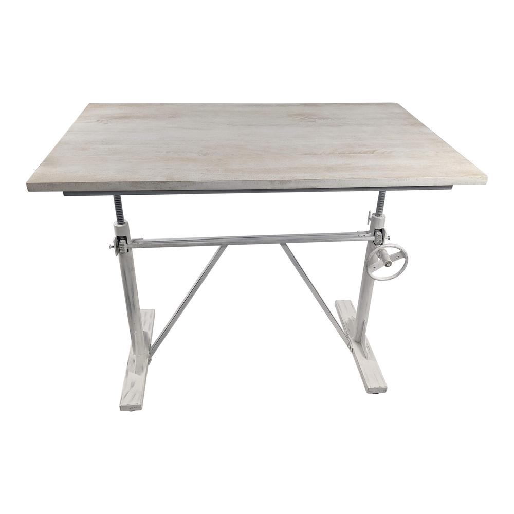 Brio Sit or Standing Adjustable Desk - Whitewash. Picture 2