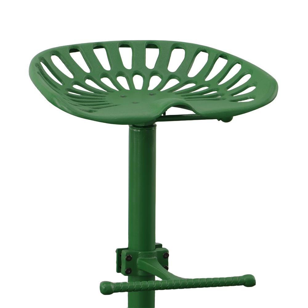 Adjustable Tractor Seat Barstool - Tractor Green. Picture 4
