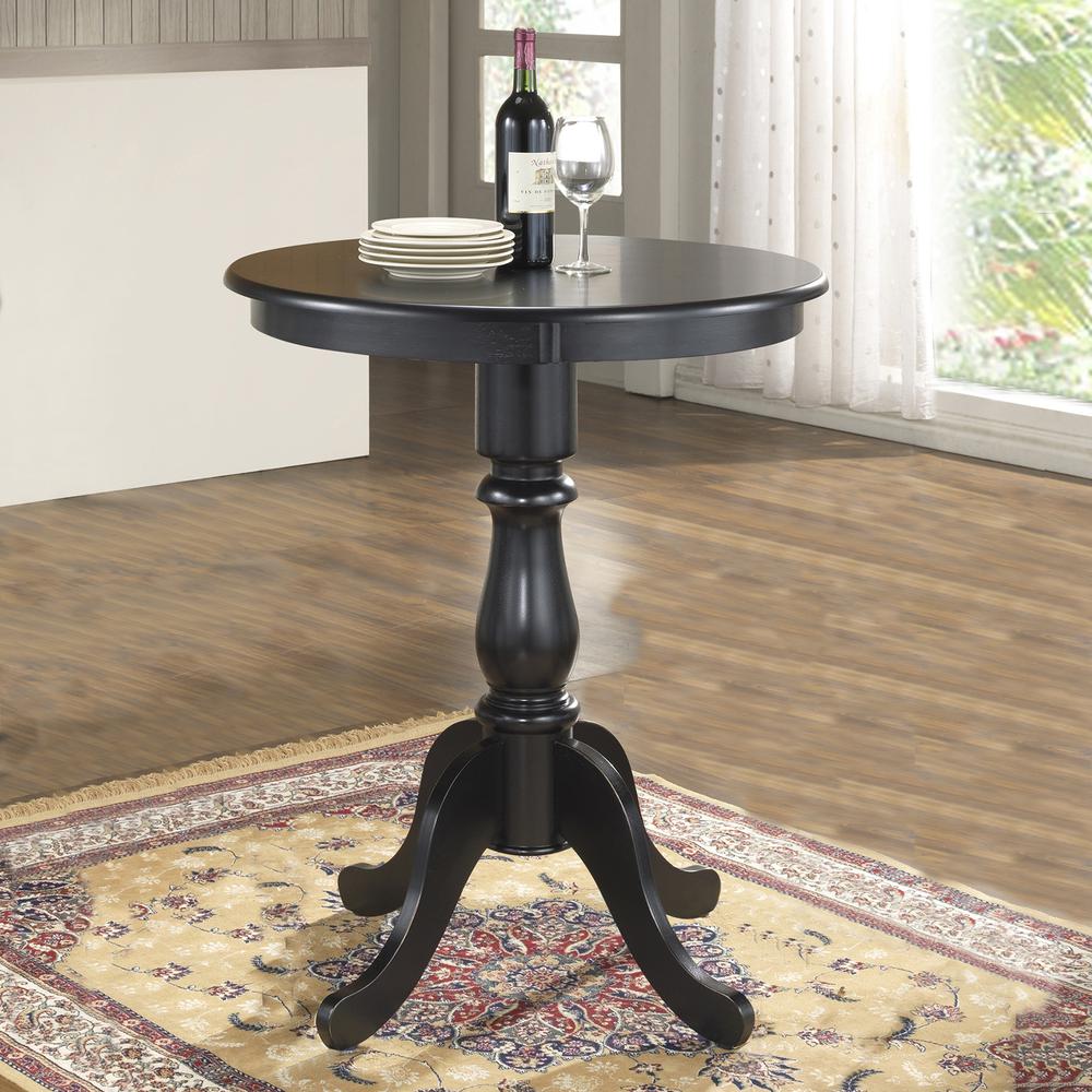 Fairview 30" Round Pedestal Bar Table - Antique Black. Picture 6