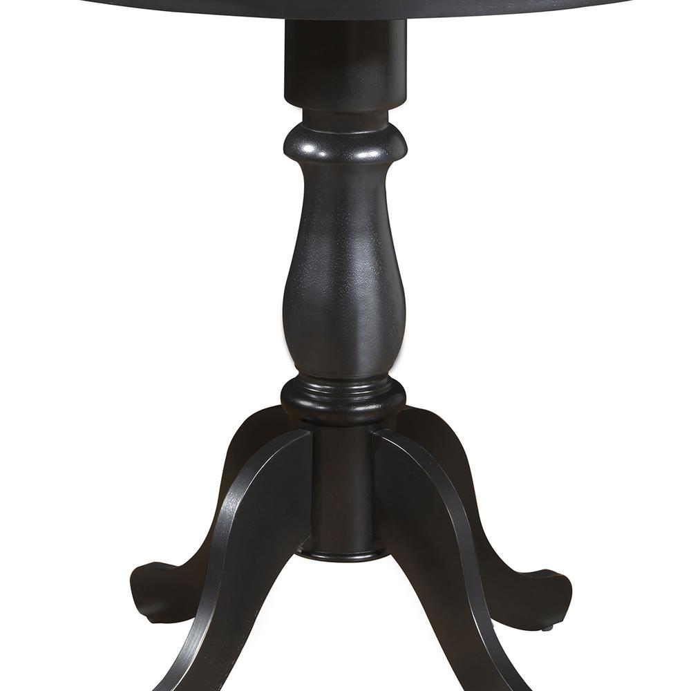 Fairview 36" Round Pedestal Bar Table - Antique Black. Picture 4