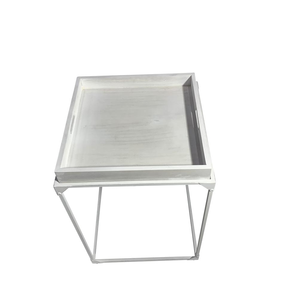 Cooper Tray Table - Whitewash. Picture 5