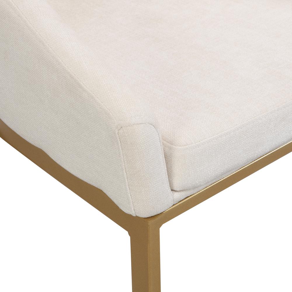 Torano 26" Upholstered Counter Stool - Gold - Cream Upholstery. Picture 7
