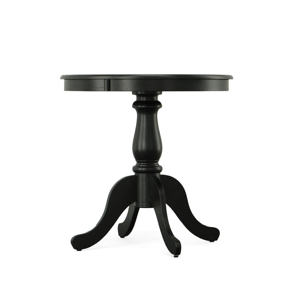 Fairview 30" Round Pedestal Dining Table - Antique Black. Picture 3