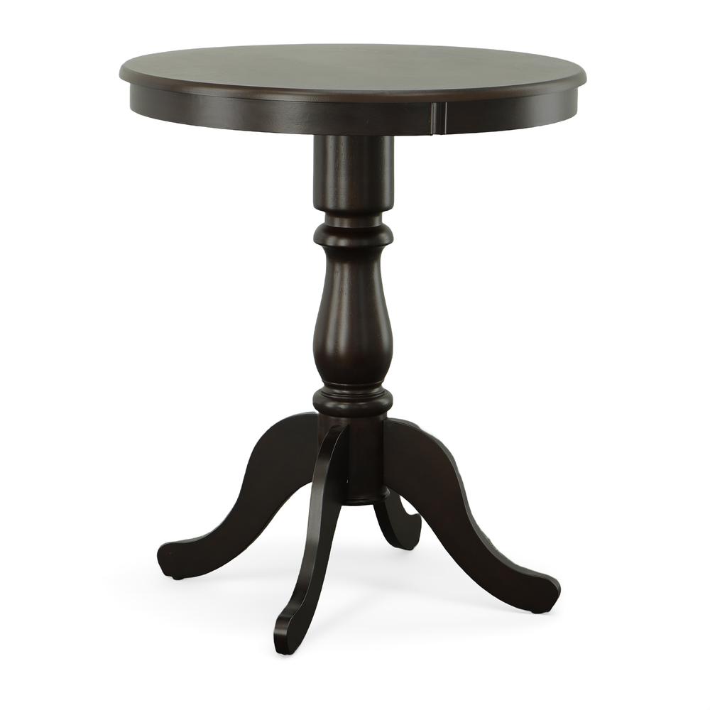 Fairview 30" Round Pedestal Bar Table - Espresso. Picture 1