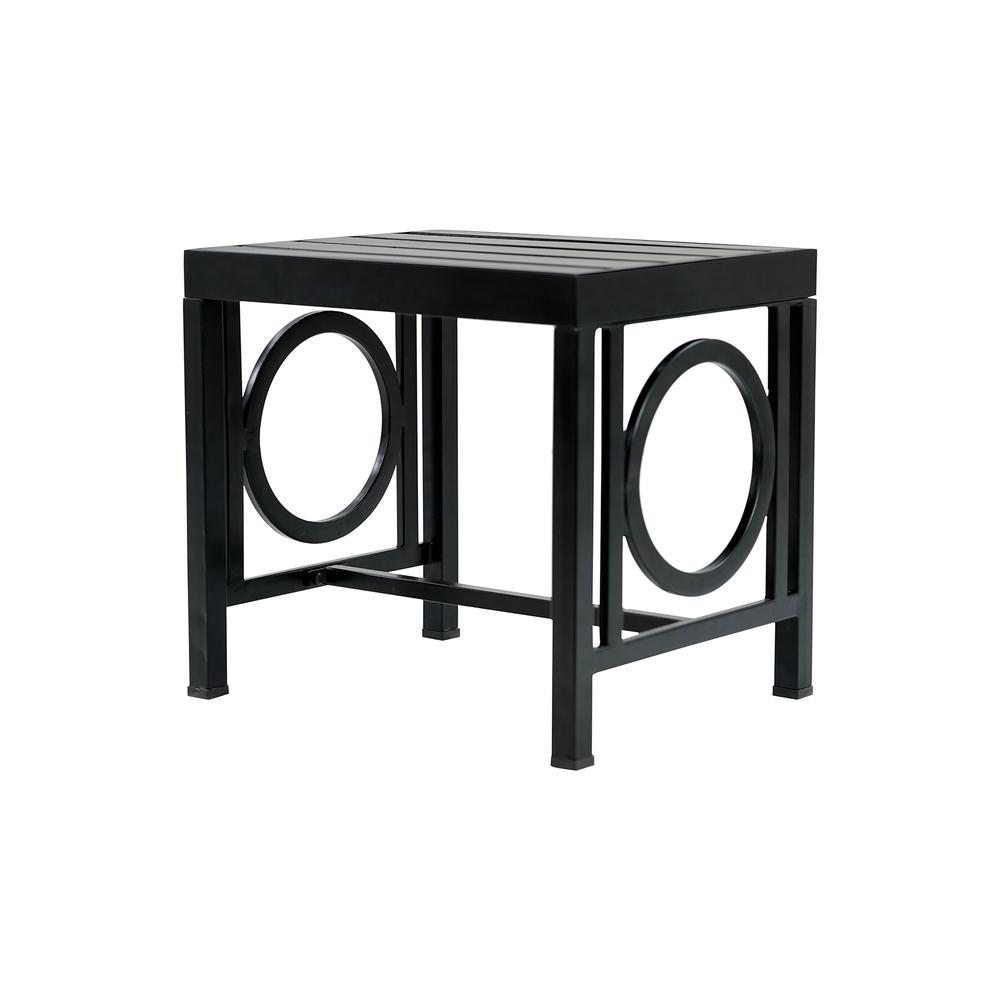 Grammercy Outdoor Side Table - Black. Picture 2