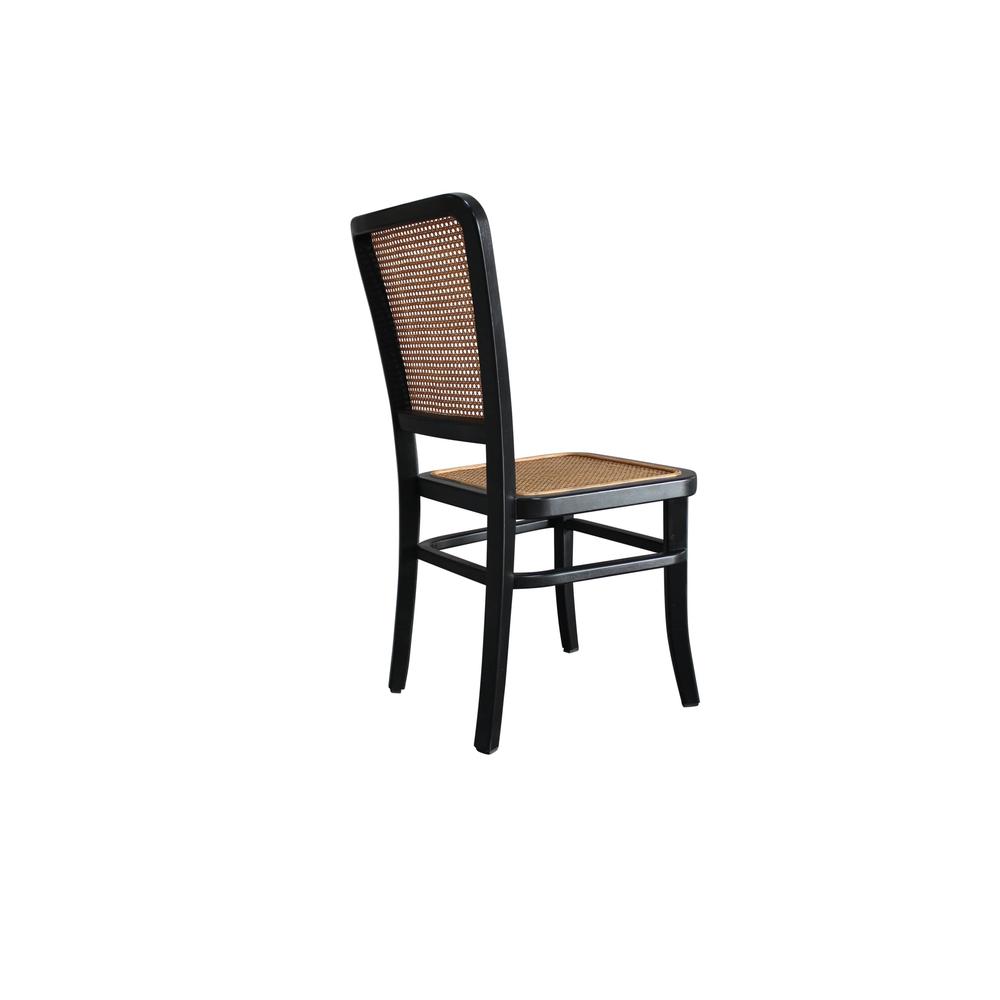 Grove Dining Chair - Set of 2 - Black - Natural. Picture 4