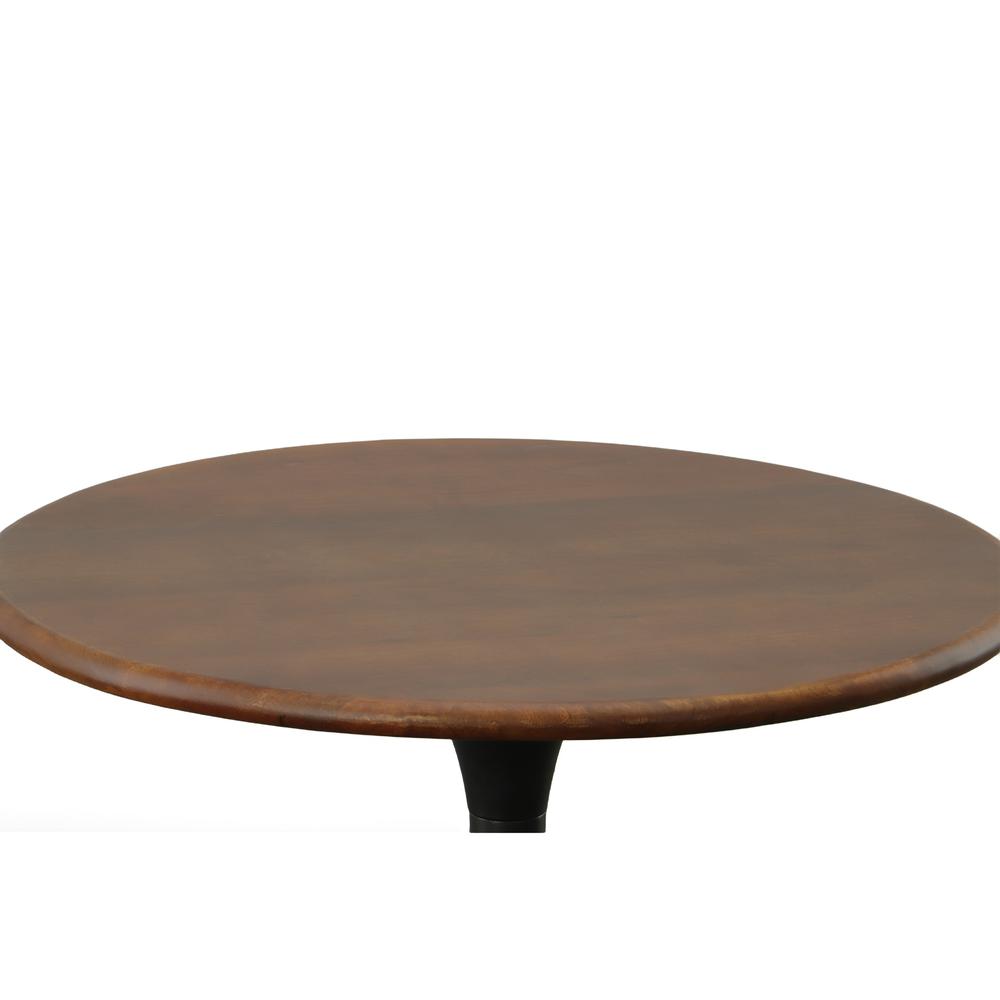 Alden Wood Top 30" Round Dining Table - Elm/Black. Picture 2