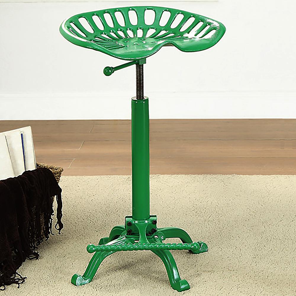 Adjustable Tractor Seat Barstool - Tractor Green. Picture 8