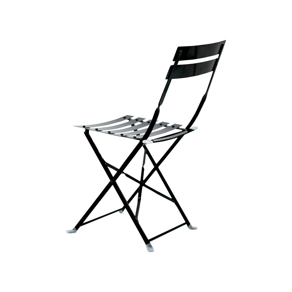 Bistro Folding Outdoor Chair Set - Set of 2 - Black. Picture 3