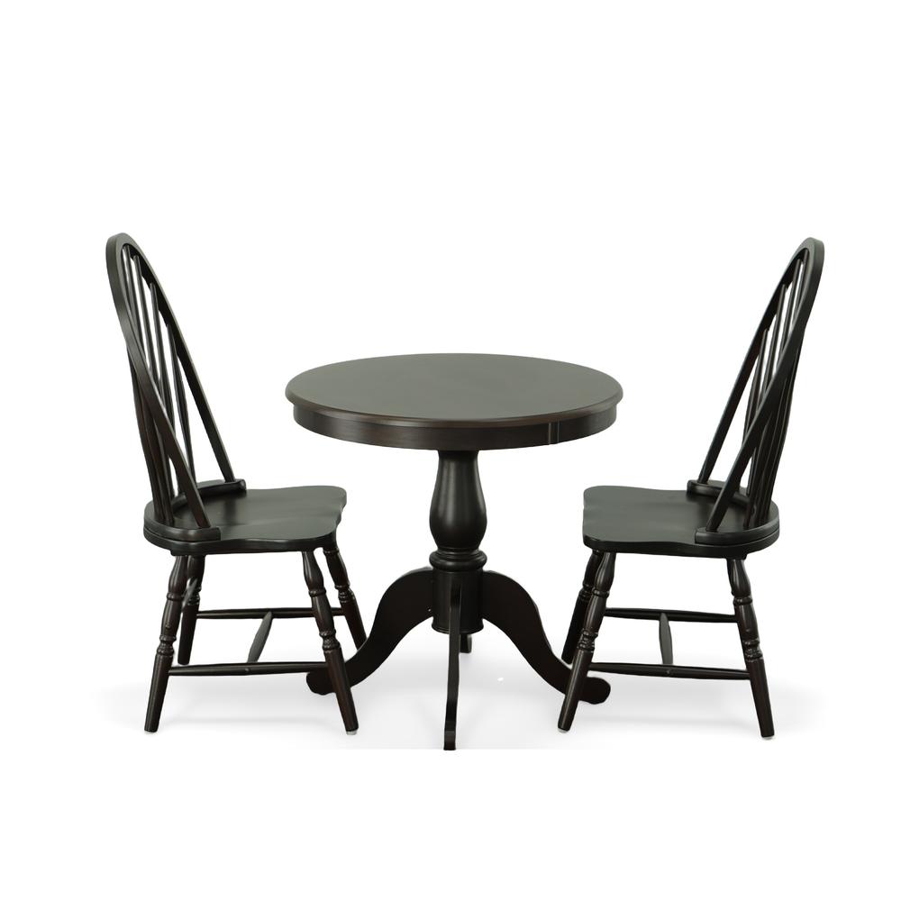 Fairview 30" Round Pedestal Dining Table - Espresso. Picture 4