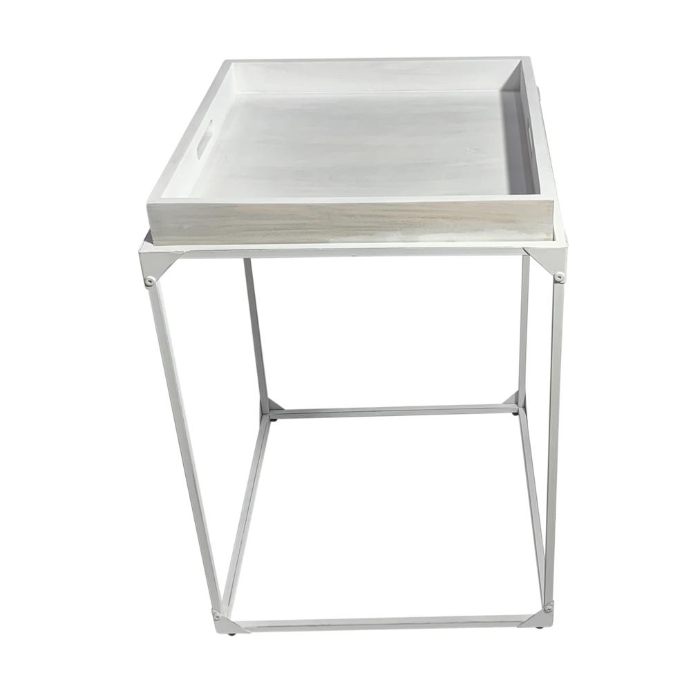 Cooper Tray Table - Whitewash. Picture 2