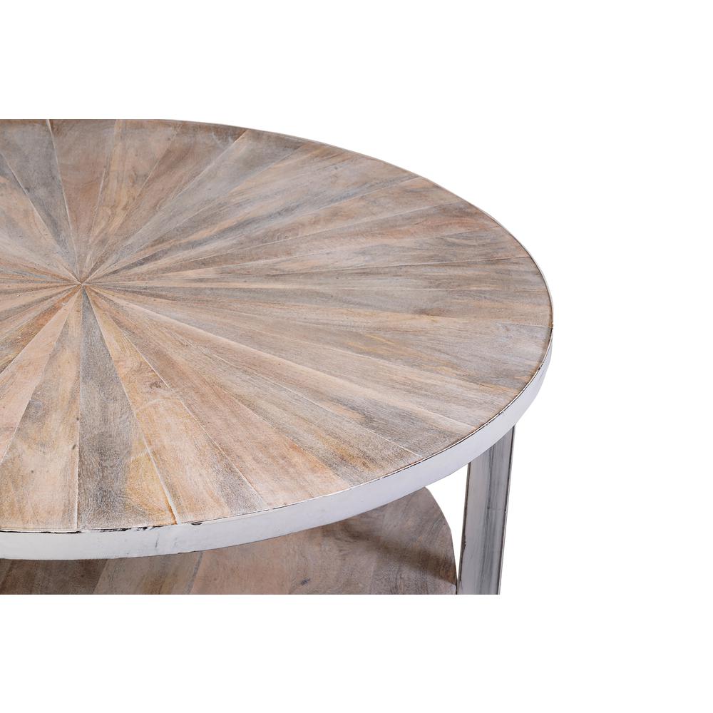 Chelsea Round Coffee Table - Whitewash. Picture 4