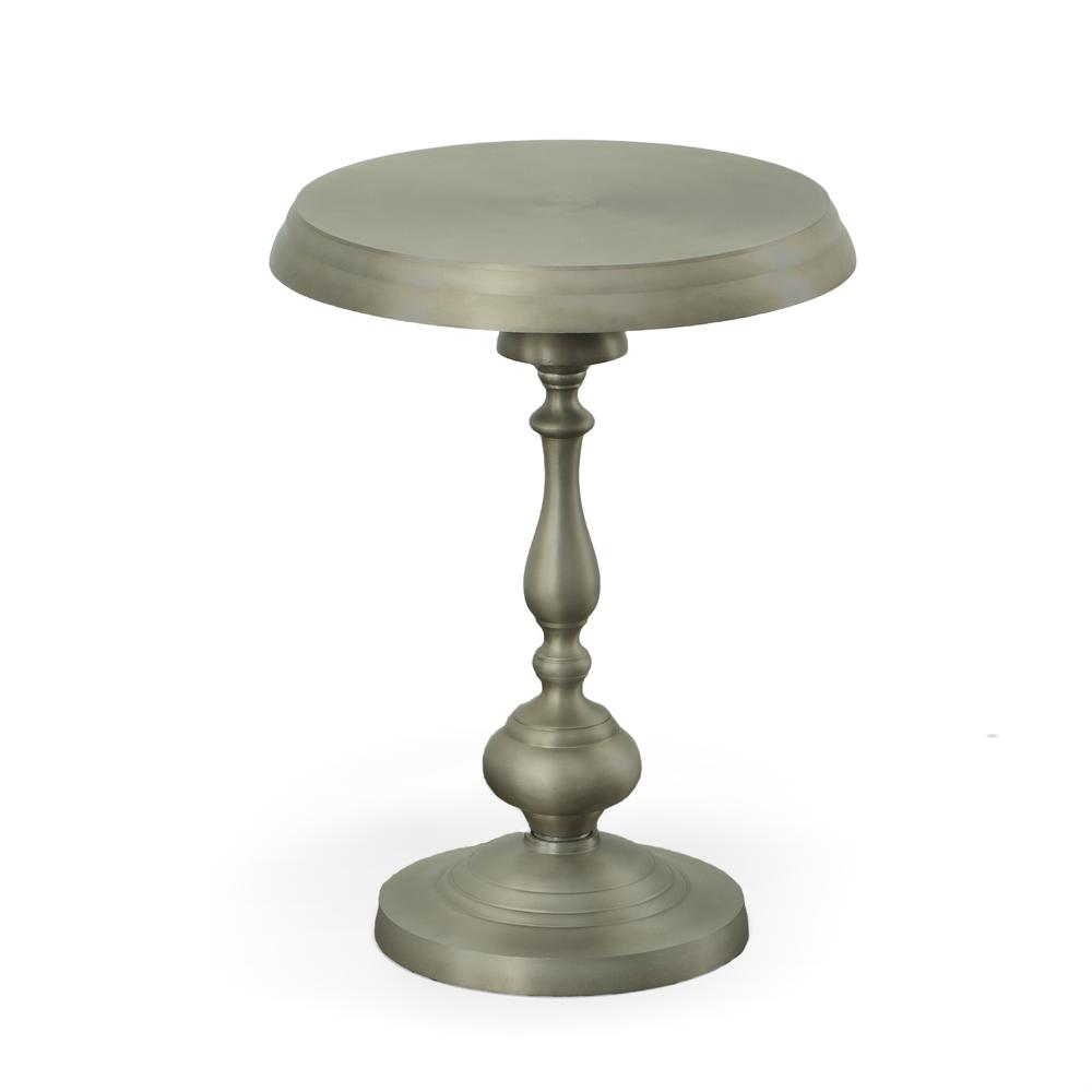 Pearson Metal Accent Table - Antique Nickel. Picture 3