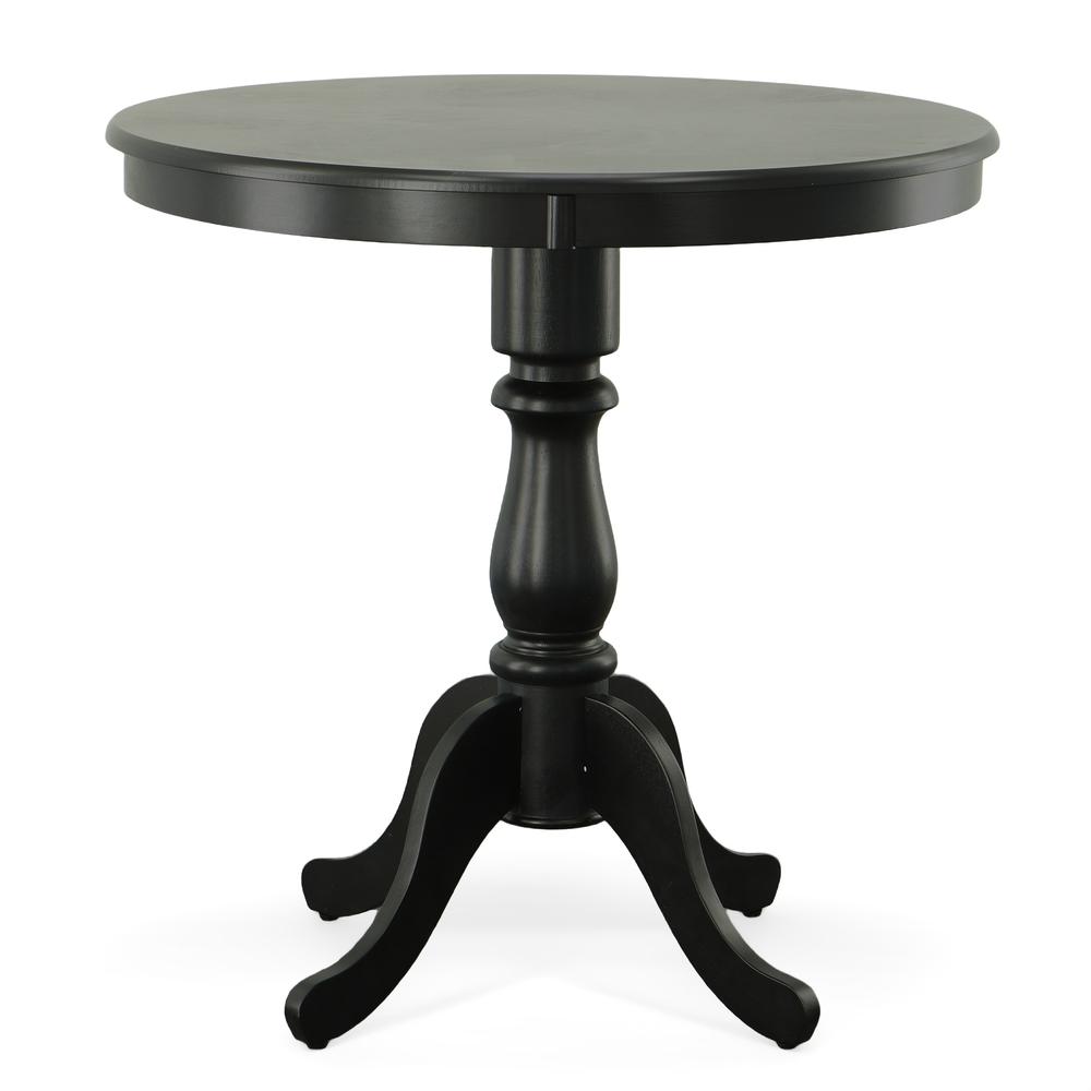 Fairview 36" Round Pedestal Bar Table - Antique Black. Picture 1