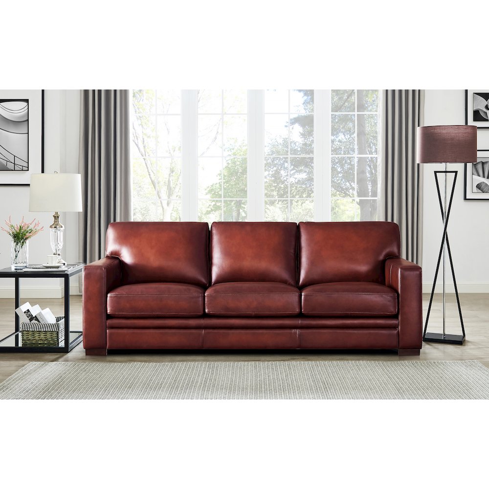 Dillon Waxy Pull-up Leather Sofa. Picture 2