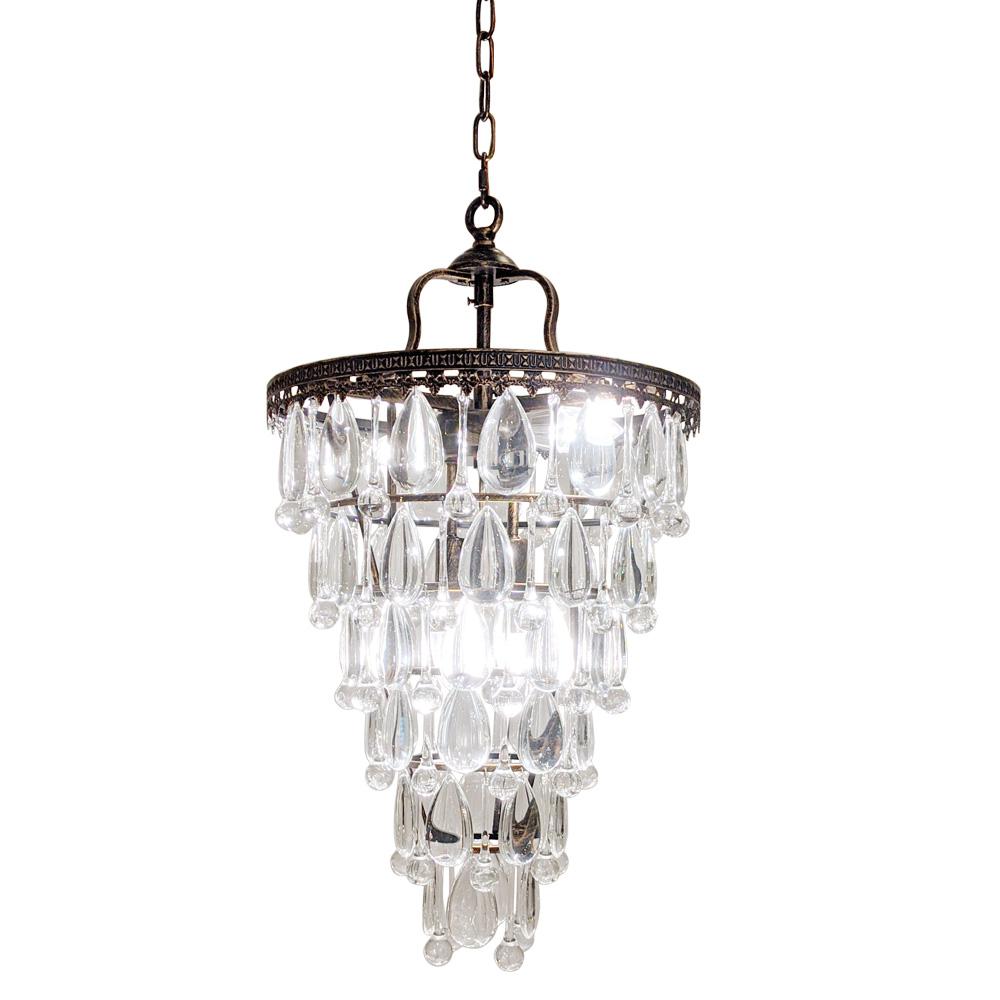 Tiffany 4-light Oil Rubbed Bronze Crystal Pendant Chandelier. Picture 2