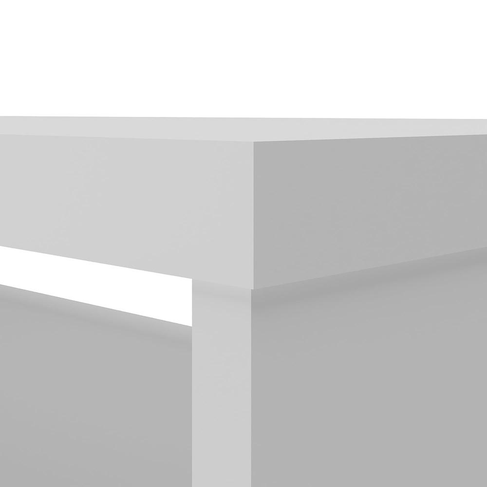 Contemporary White 2-Drawer Nightstand with a Built-in Niche. Picture 6