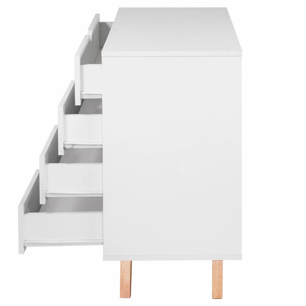 4-Drawer Dresser – Modern Dresser for Bedroom – Chest of Drawers – White. Picture 6
