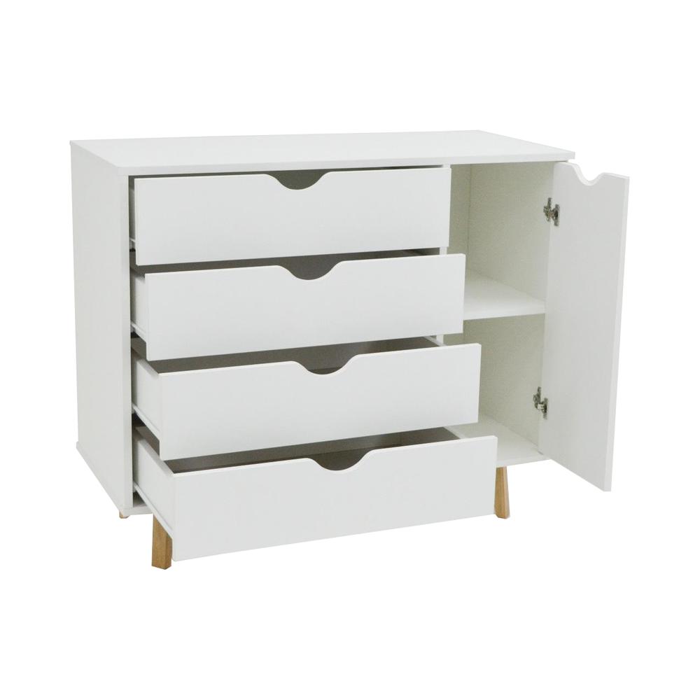 Modern Dresser for Bedroom – Chest of Drawers – Combo Dresser – White. Picture 2