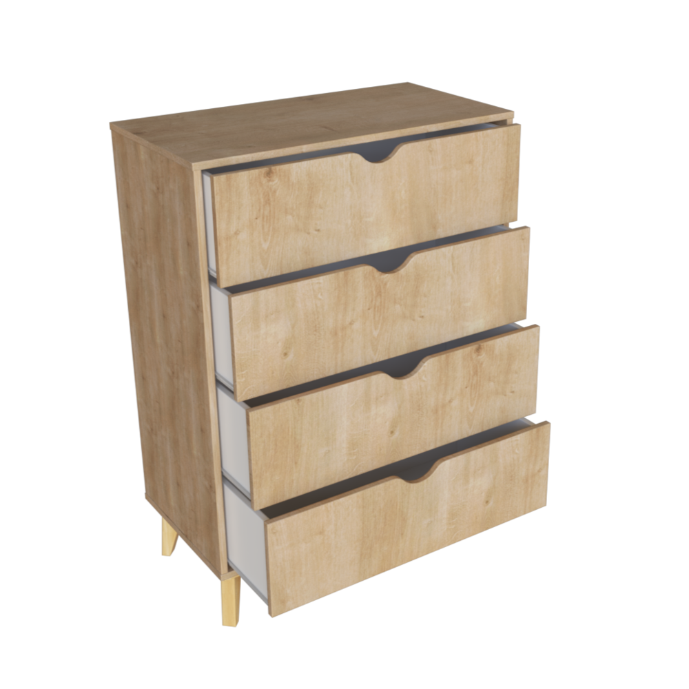 Dresser for Bedroom – Modern Tall Dresser – Chest of Drawers – Oak. Picture 2
