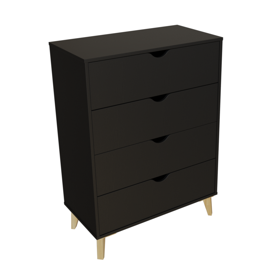 Dresser for Bedroom – Modern Tall Dresser – Chest of Drawers – Black. Picture 1