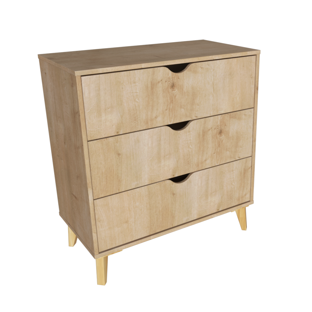3-Drawer Dresser – Modern Dresser for Bedroom – 3- Drawer Chest of Drawers – Oak. Picture 1