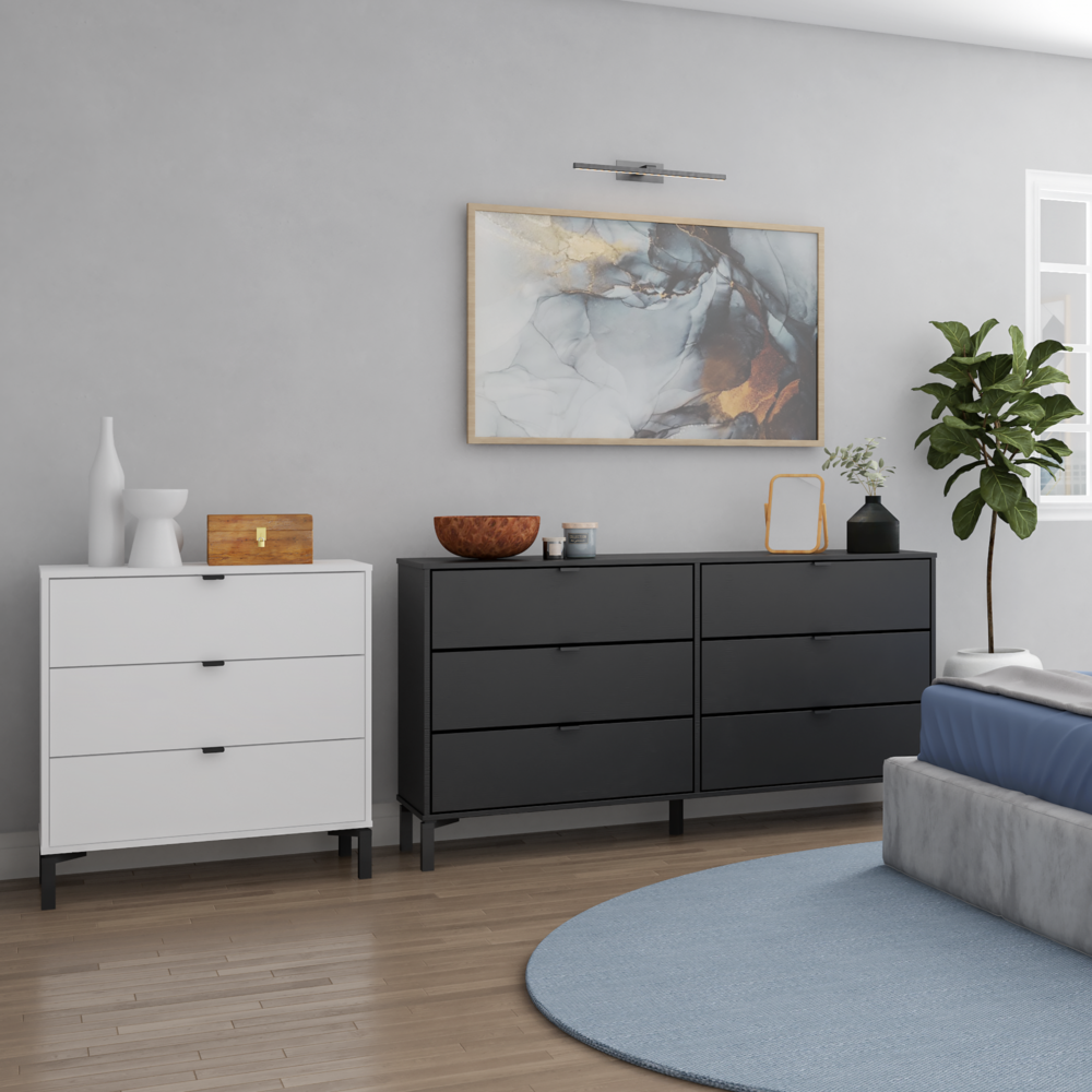 Modern Dresser for Bedroom – 3- Drawer Chest of Drawers – Oak. Picture 5