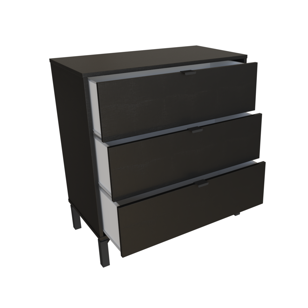 Modern Dresser for Bedroom – 3- Drawer Chest of Drawers – Oak. Picture 2