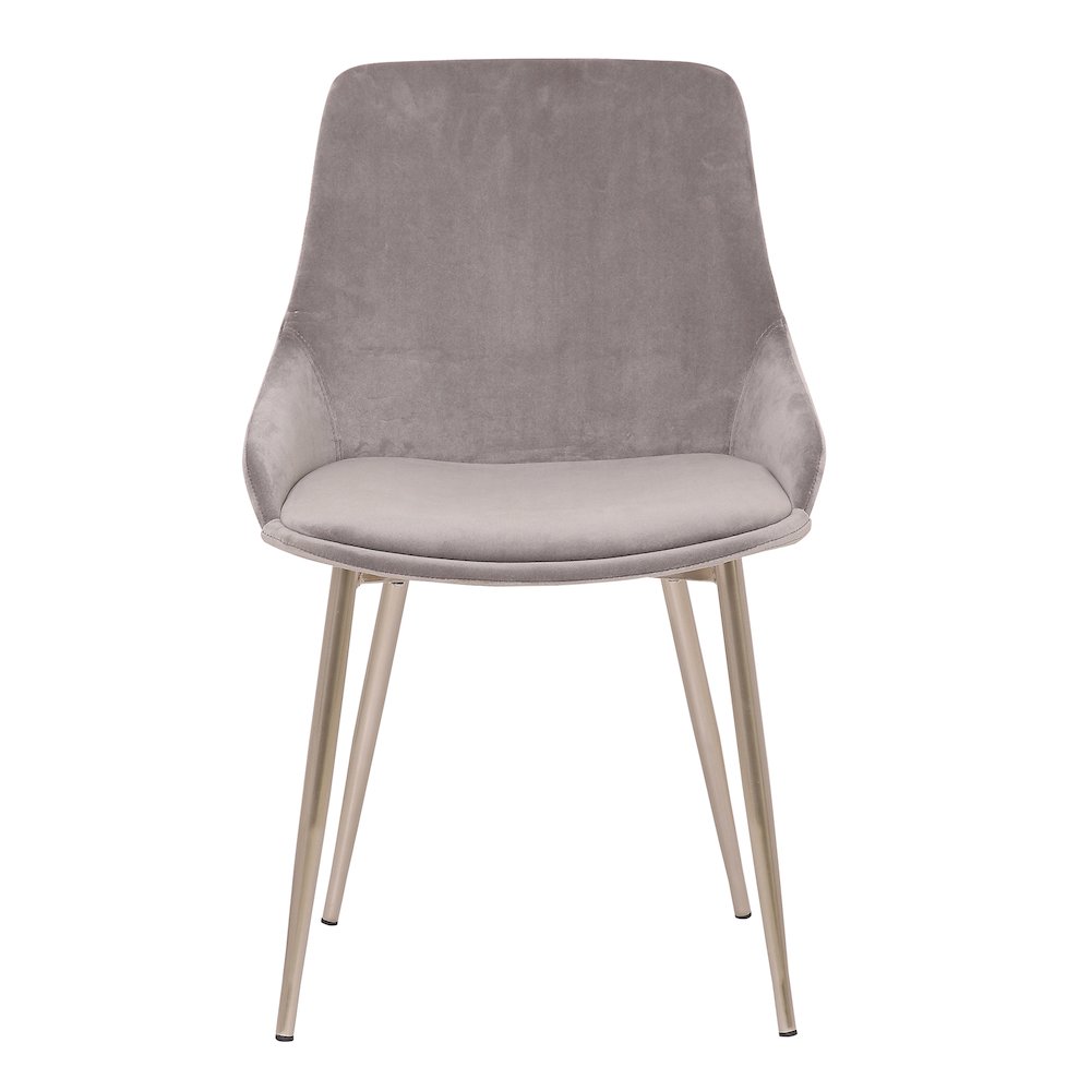 Heidi Grey Velvet Dining Accent Chair. Picture 2