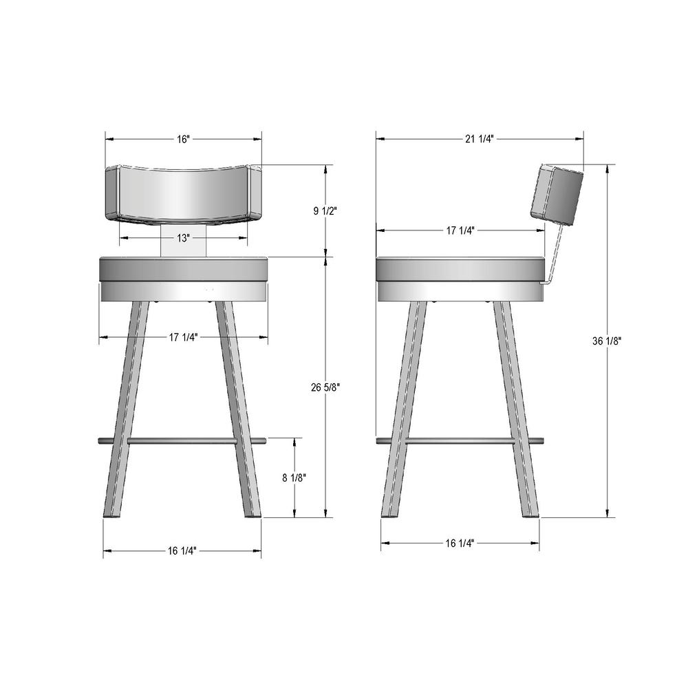 Morgan 26 in. Swivel Counter Stool. Picture 9