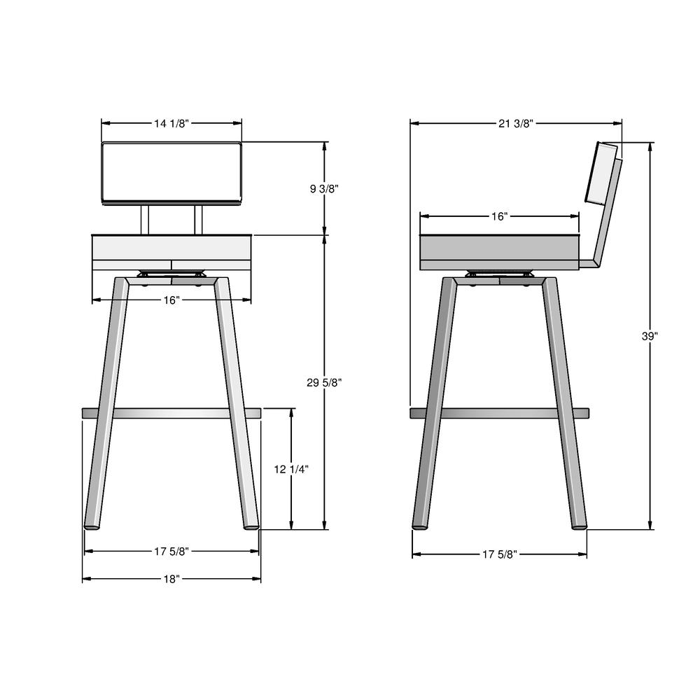 Staten 30 in. Swivel Bar Stool. Picture 9