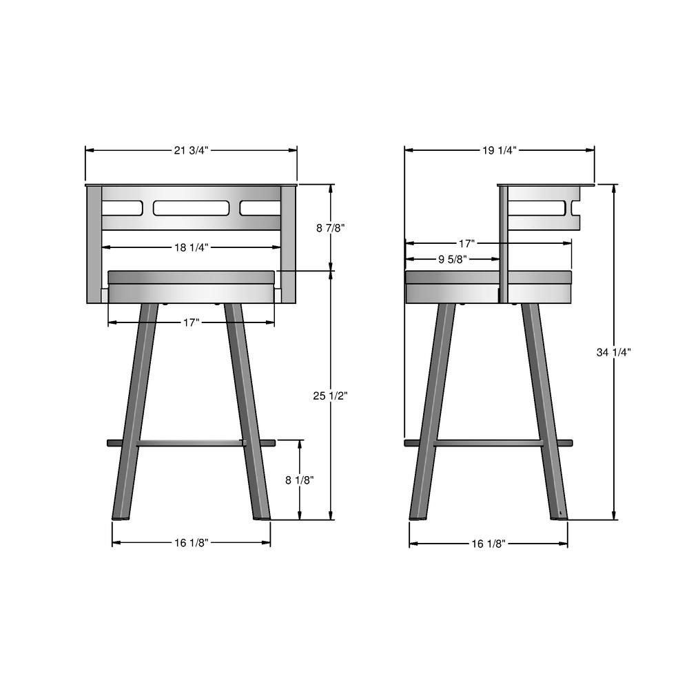 Vector 26 in. Swivel Counter Stool. Picture 9