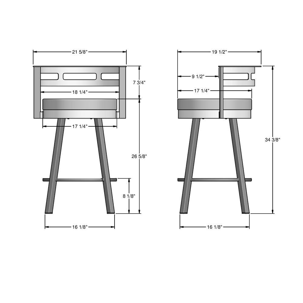 Render 26 in. Swivel Counter Stool. Picture 9